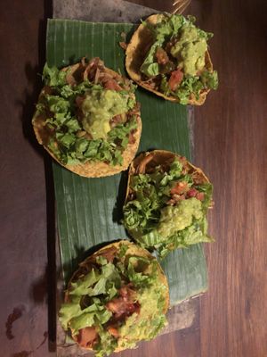 Jackfruit tostadas  at The Mexican in Town in 