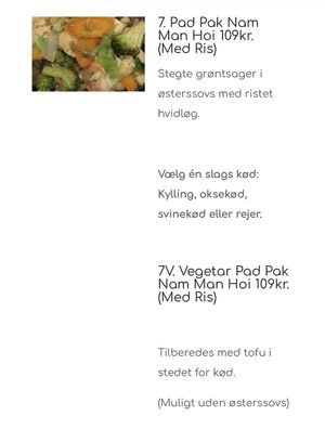Vegan at Mie's Thai in Vejle
