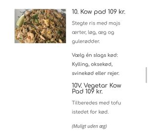 Vegan at Mie's Thai in Vejle