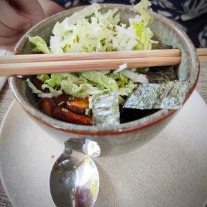 Ramen soup at Hokkaido in Portalegre