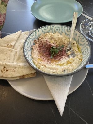 Baba ganoush (mention you want it vegan when you order it)   at Tahini in Dundee