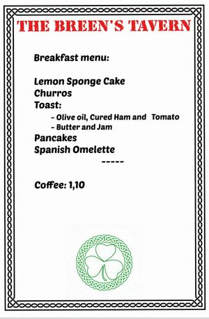Breakfast at The Breen's Tavern in A Coruna