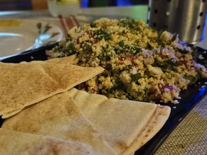Tabouleh (it was good) at Avli Tou Petrou in Athens