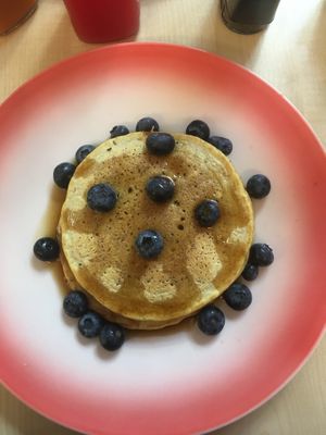 Blueberry pancake at Moak Pancakes - City Center in Amsterdam
