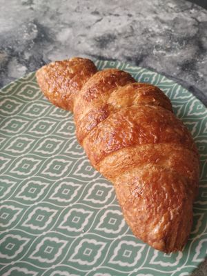 Hand made vegan croissant at Panaderia Los Abuelos in Fuerteventura