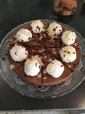 Vegan cake at Panaderia Los Abuelos in Fuerteventura