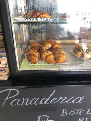 Vegan croissant  at Panaderia Los Abuelos in Fuerteventura