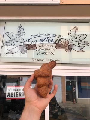 Vegan croissant  at Panaderia Los Abuelos in Fuerteventura