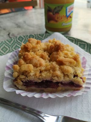 Tarta de cerezas vegana at Panaderia Los Abuelos in Fuerteventura