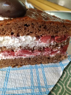 Torta vegana at Panaderia Los Abuelos in Fuerteventura