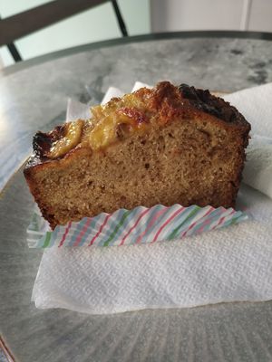 Banana bread vegano con harina de espelta at Panaderia Los Abuelos in Fuerteventura