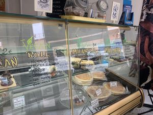 Vegan savoury options at Panaderia Los Abuelos in Fuerteventura