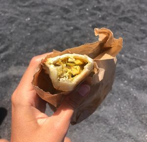 Teigtasche mit Tofu:)  at Panaderia Los Abuelos in Fuerteventura