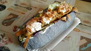 Vegana HotDog at Panaderia Los Abuelos in Fuerteventura