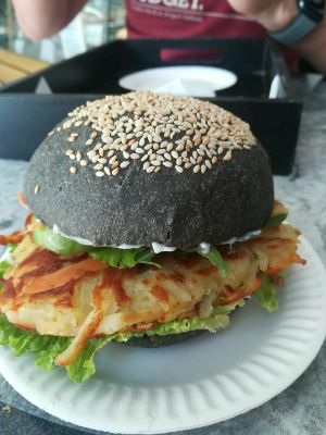 Vegan Burger at Panaderia Los Abuelos in Fuerteventura