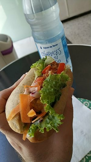 Vegan Hotdog at Panaderia Los Abuelos in Fuerteventura