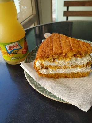 Today's vegan breakfast at Panaderia Los Abuelos in Fuerteventura
