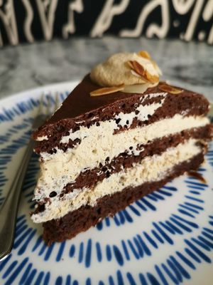Tarta vegana de chocolate y café at Panaderia Los Abuelos in Fuerteventura