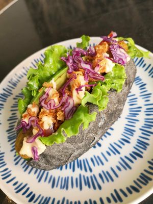 Bocadillo vegano at Panaderia Los Abuelos in Fuerteventura