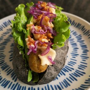 Vegan sandwich at Panaderia Los Abuelos in Fuerteventura