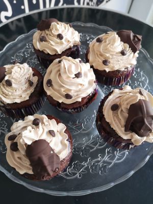 Vegan cupcake at Panaderia Los Abuelos in Fuerteventura