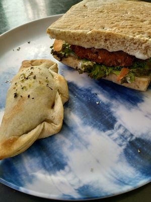 Vegan fast-food at Panaderia Los Abuelos in Fuerteventura