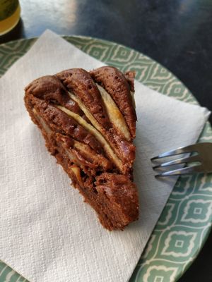 New vegan cake chocolate and pear at Panaderia Los Abuelos in Fuerteventura