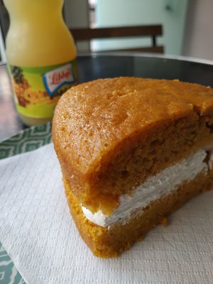 Vegan breakfast at Panaderia Los Abuelos in Fuerteventura