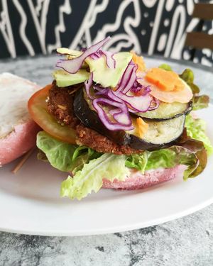 Vegan Burger at Panaderia Los Abuelos in Fuerteventura
