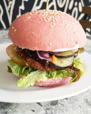 Burger Vegano at Panaderia Los Abuelos in Fuerteventura