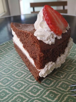 Vegan cake at Panaderia Los Abuelos in Fuerteventura