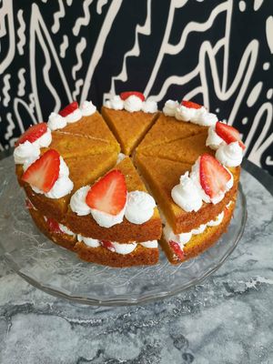 Torta vegana at Panaderia Los Abuelos in Fuerteventura