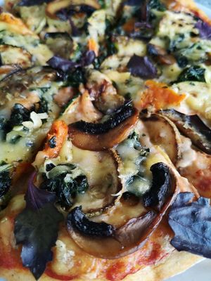 Pizza Vegana at Panaderia Los Abuelos in Fuerteventura