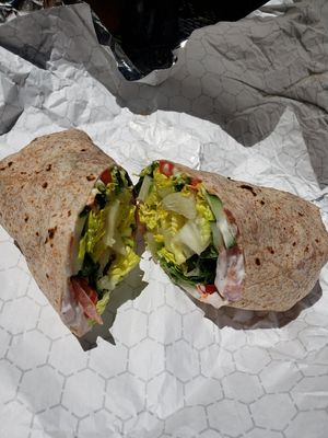 Garden wrap w/ vegan mayo at Stowe Sandwich Company in Stowe