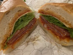 Vegan Italian sub.  By golly it tastes like the real thing.  Not saying it’s healthy.  But it’s good   at Stowe Sandwich Company in Stowe