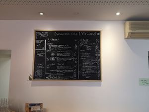 Menu at L'Ethiquete in Nantes