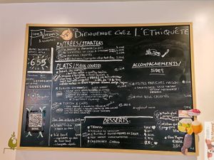 Menu at L'Ethiquete in Nantes