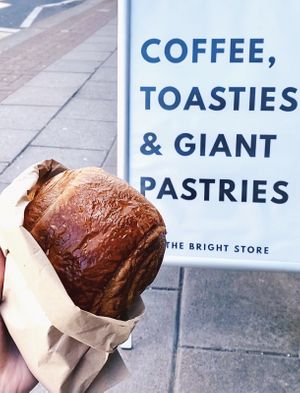 They're not lying, the pastries are HUGE. at The BRIGHT Store in East London