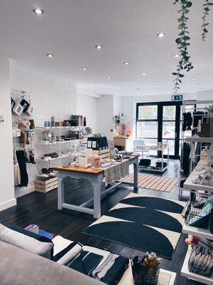 Range of vegan and ethical goods downstairs at The BRIGHT Store at The BRIGHT Store in East London