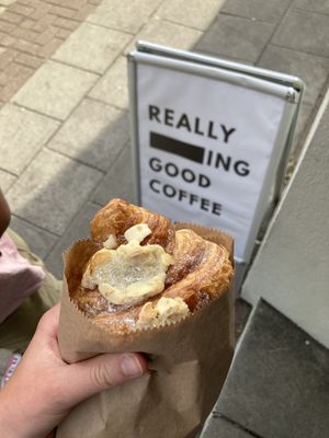 almond croissant   at The BRIGHT Store in East London