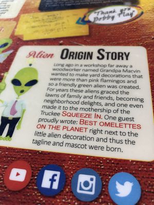 Alien themed place  at Squeeze In in Carson City