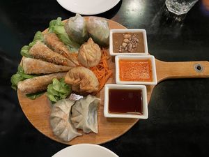 Vegan dumpling starters for 2  at Rock Yard in Wellington