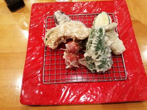 Only veg. Option at Fuji Tempura Idaten in Fujikawaguchiko