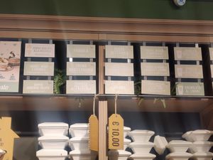 Clearly labeled vegan flavours at Gelateria La Romana - Santa Teresa in Turin