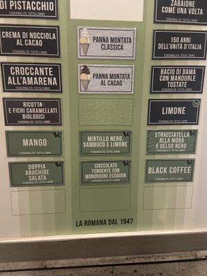 Menù  at Gelateria La Romana - Madama Cristina in Turin