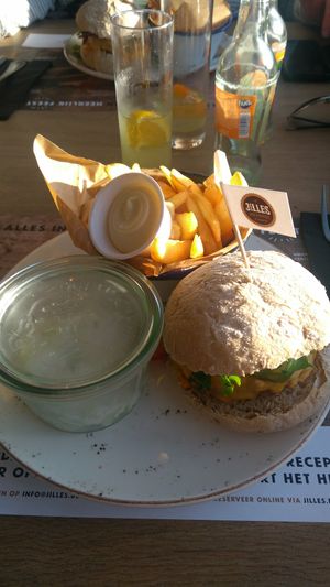 Spicy burger at Jilles in Oostende