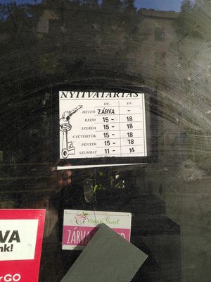 Closed on Sunday and Monday, the picture was taken today.  at Tortusz in Budapest