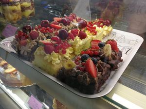 Brownies etc at Tortusz in Budapest