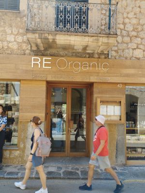 Outside at RE Organic in Mallorca