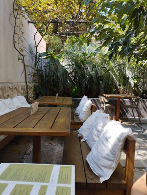 Outside at RE Organic in Mallorca